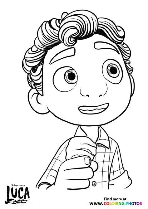 Luca Eating Ice Cream Coloring Pages For Kids