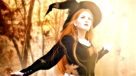 Pretty Witch In Forest Halloween Hd Halloween Wallpapers Hd Wallpapers Id 43802
