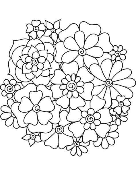 Coloriage mandala fleur simple image vectorielle ingasmk. Mandala fleurs coloriage enfant à imprimer gratuit - Artherapie.ca