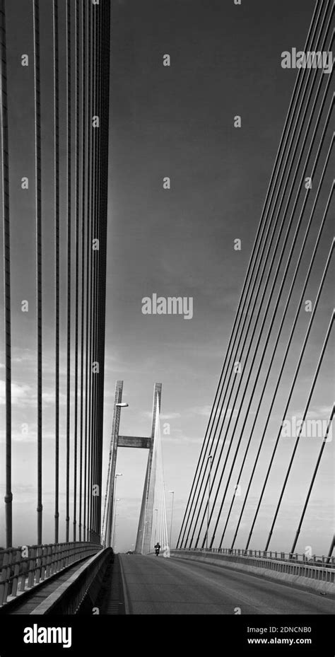 View Of Suspension Bridge Stock Photo Alamy