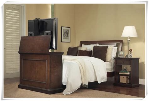 Bedroom Automationleather Bed Tv Lift From Bed For Bed Lcd Tv Stand Can