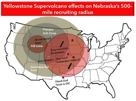 Yellowstone Supervolcano Eruption Map World Map