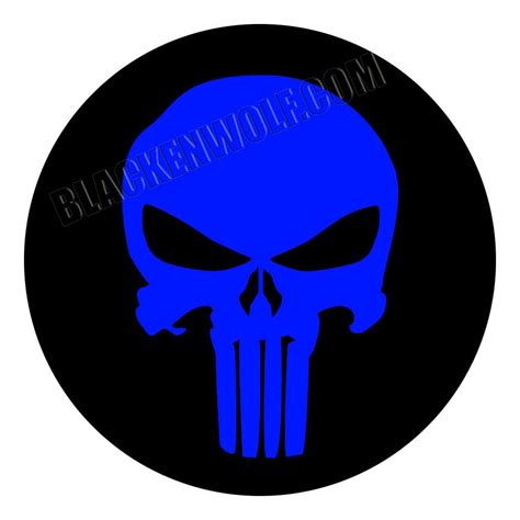 Blue Punisher Skull Logo Puddle Lights For Car Doors Only At