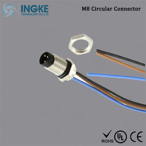2 2172090 2 M8 Circular Connector Ip67 Panel Mount Sensor Plug