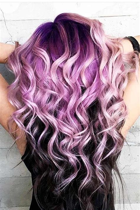 Purple Hair Color Ombre Violet Hair Colors Rainbow Hair Color Blonde Hair Purple Roots
