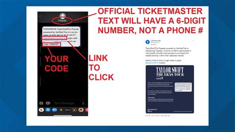Taylor Swift Pre Sale Tickets Text