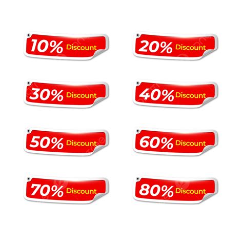 Red Discount Label Banner Vector Discount Banners Banner Sale