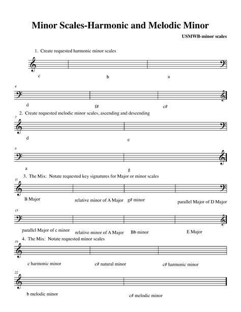 Park Arts Harmonic And Melodic Minor Scales