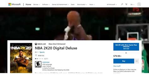Microsoft Nba 2k20 Digital Deluxe Edition Xbox One Video Game