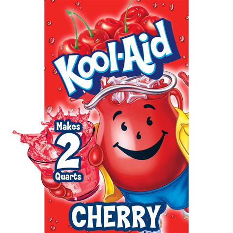 Kool Aid Unsweetened Cherry Artificially Flavored Powdered Soft Drink Mix 0 13 Oz Packet