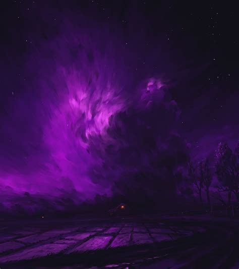 1920x2160 Glowing Purple Cloud Art 1920x2160 Resolution Wallpaper Hd
