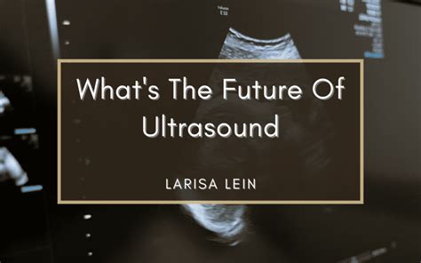 Whats The Future Of Ultrasound Larisa Lein Healthcare Ultrasound