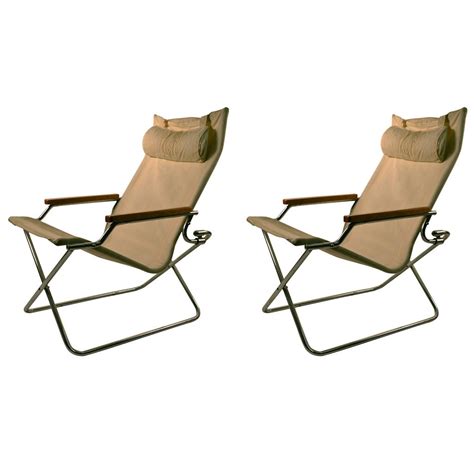 Explore trendy, cozy and portable canvas chair at amazing prices on alibaba. Pair Uchida Folding Canvas Chairs with one Ottoman at 1stdibs