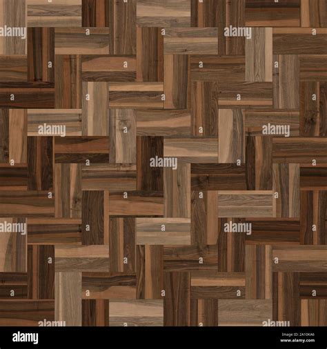 Seamless Wood Parquet Texture Herringbone Various Brown Stock Photo