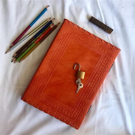 Leather Journal With Lock And Key Personalized Diary With Lock Etsy