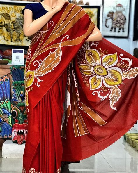 Sri Lankan Batik Saree Saree Saree Styles Saree Designs