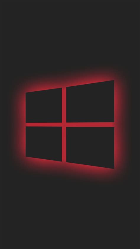 720x1280 Resolution Windows 10 Logo Red Neon Moto G X Xperia Z1 Z3