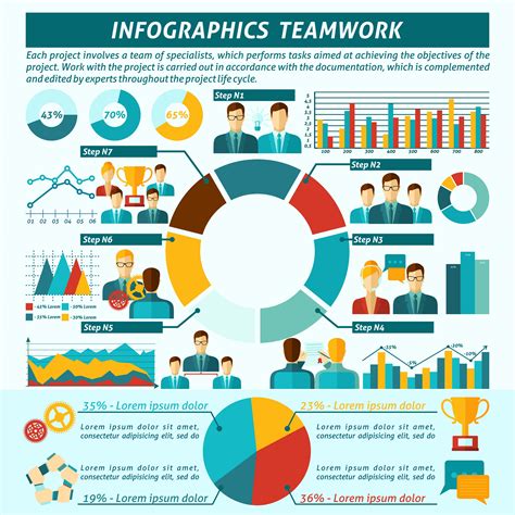 Teamwork Infographics Set 463056 Vector Art At Vecteezy
