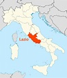 Location of Lazio Map - Mapsof.Net