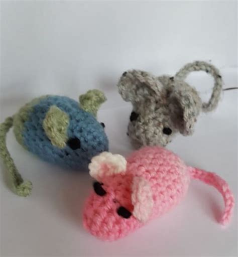 Crochet Mouse Cat Kitty Toy Pattern Pdf Etsy