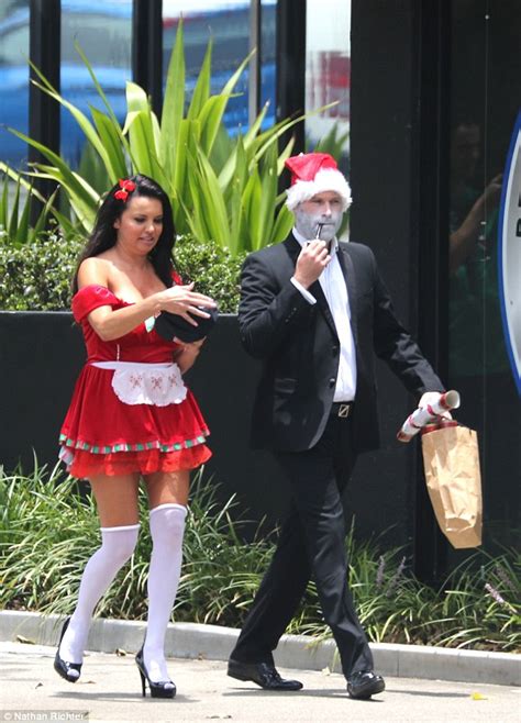 The Blocks Suzi Taylor Gets Into The Christmas Spirit In Low Cut Festive Outfit And Knee High