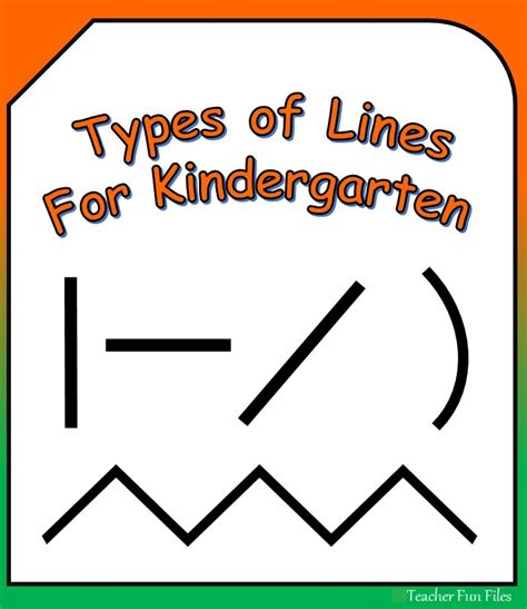 Teacher Fun Files Types Of Lines Flashcards For Kindergarten