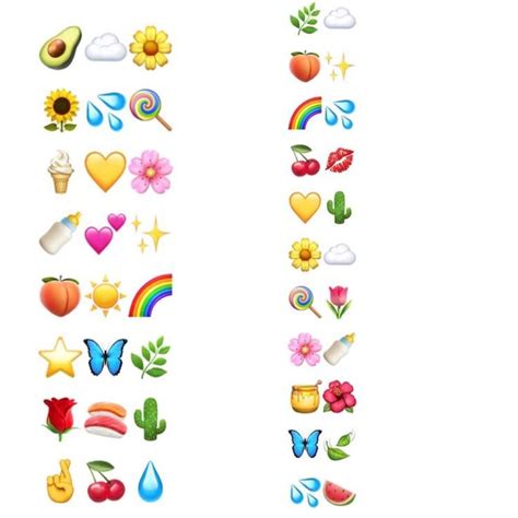 Aesthetic Emoji Combinations Em 2020 Combinações De Emoji Descrições