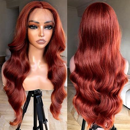 Amazon Blackswern Inch Reddish Brown Glueless Lace Front Wig