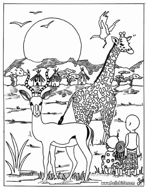 Free African Safari Animals Coloring Pages Download Free African