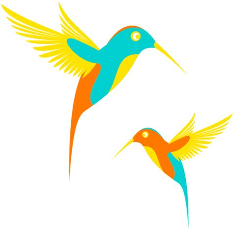 Humming Birds In Flight Illustration Public Domain Vectors Clipart