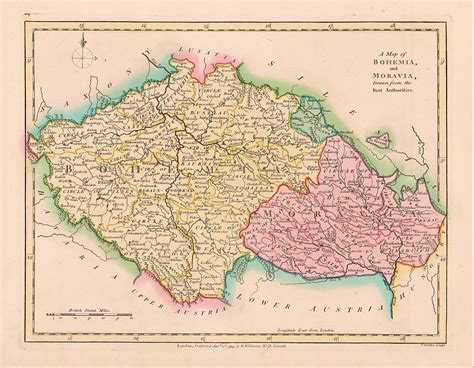 A Map Of Bohemia And Moravia Drawn From The Best Authorities London