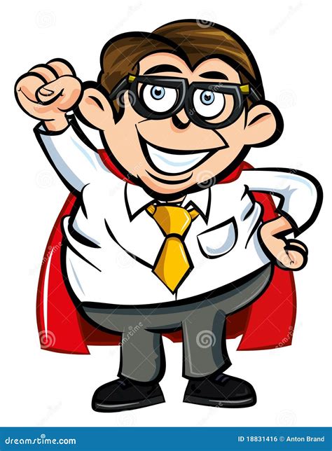 Cartoon Superhero Office Nerd Royalty Free Stock Image Image 18831416