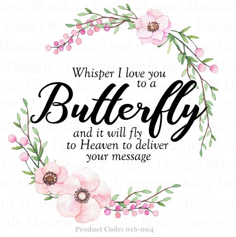 Whisper I Love You To A Butterfly Png Memorial Clipart Etsy