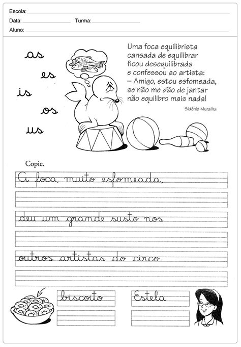 Características del juego *el juego ofrece pistas para que los niños puedan utilizarlas cuando estén bloqueados con las palabras. atividade-de-caligrafia-as-es-is-os-us - Educação e ...