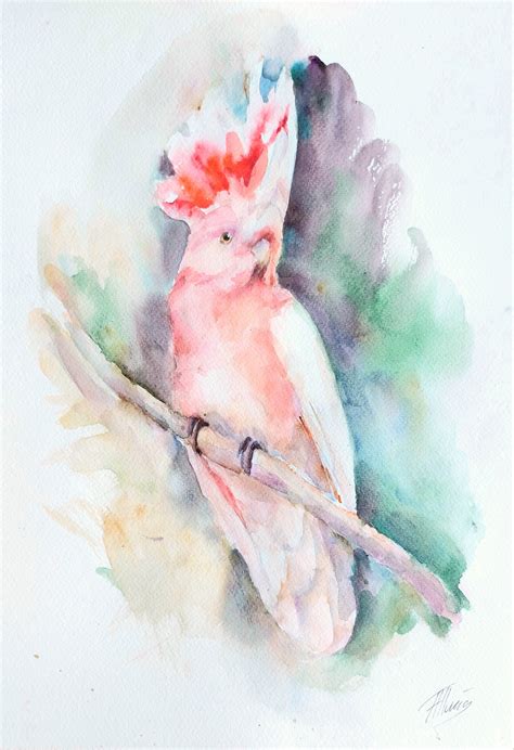 Set Of Two Paintings Original Birds Watercolor Painting Set Etsy