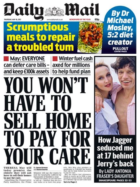 Daily Mail Front Page On Tory Manifesto Slammed For Hypocrisy Over