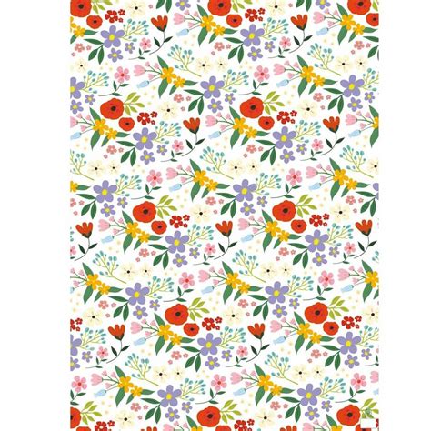 Summer Meadow Floral Wrapping Paper By Little Baby Company