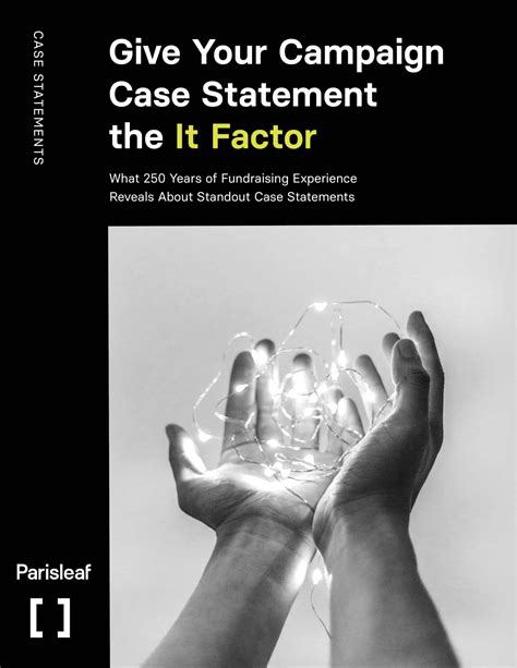 Give Your Case Statement the It Factor