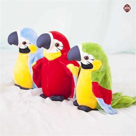 Talking Back Parrot Speaking Plush Toys Electronic Stuffed Animals For