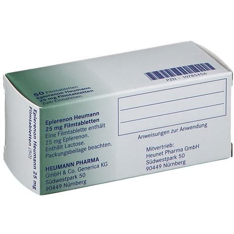 Uses, indications, side effects, dosage. EPLERENON Heumann 25 mg Filmtabletten 50 St - shop ...