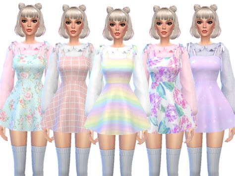 The Sims Resource Kawaii Dress With Blouse Mesh Needed