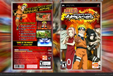 Naruto Ultimate Ninja Heroes Psp Box Art Cover By Shadysaiyan