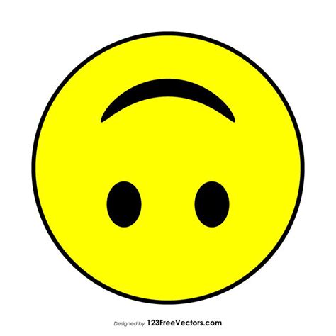 Upside Down Face Emoji Vector Download Emoji Free Vector Art Dr