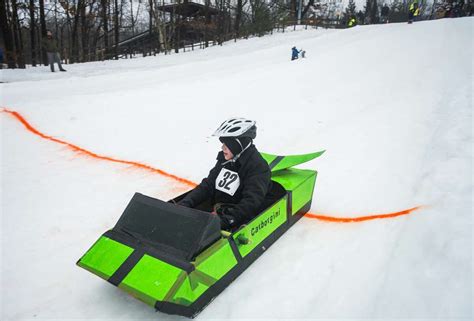 Second Annual Cardboard Sled Races Held At City Forest Jan 25 2020
