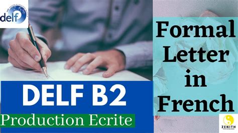 Delf B2 Production Ecrite Sample Delf B2 Production Ecrite Lettre