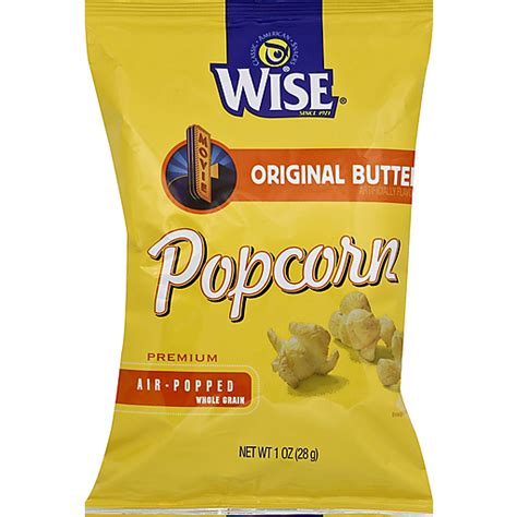 Wise Popcorn Butter Air Popped 1 Oz Bag Popcorn Foodtown