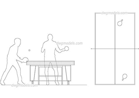 Primo Lustro Non Fare Ping Pong Table Dwg Isola Arrivo Lapparecchio