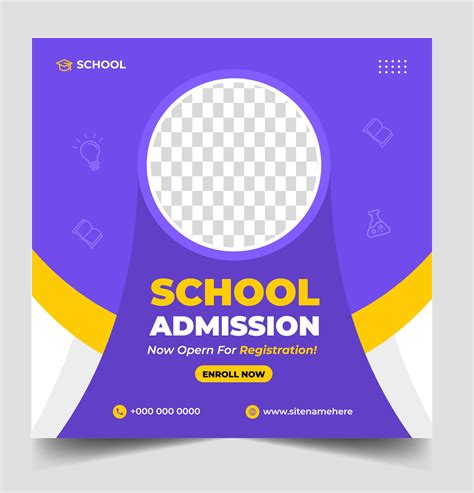School Admission Social Media Post Banner Design Back To School Social