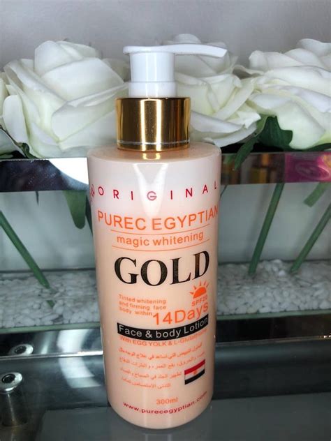 Pure Egyptian Gold Whitening Lotion Body And Face Lotion Etsy