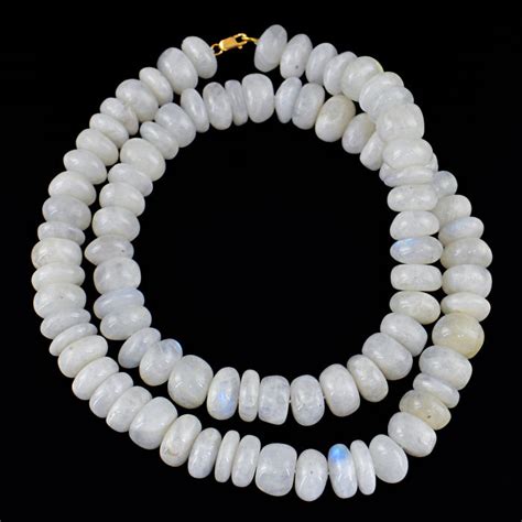 White Moonstone Necklace With Kt Gold Clasp Catawiki